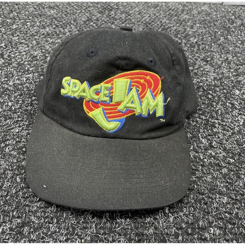 Vintage Space Jam Hat 90s Michael Jordan Looney Tunes Adult One Size Black Movie